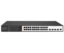 Secureye Layer 3 Poe Swicth 24port (Managed Non Poe L3) + 4 (SFP Giga) – S-24GE-M-4UF-AI-VLAN-L3-NP